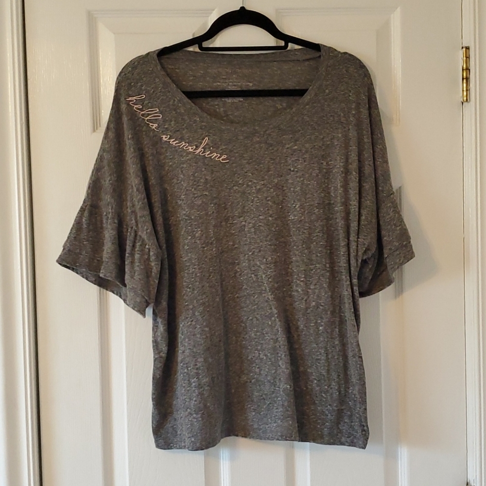 Women's Flutter Sleeve Top Size XL